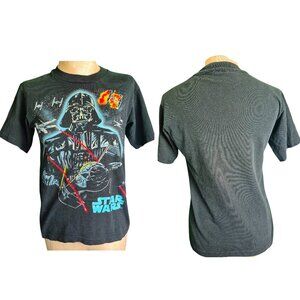 Vintage 1990's Star Wars Darth Vader Tee Shirt Glow in the Dark M
